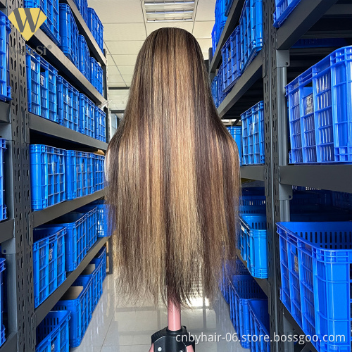 Natrual Black Highlight Colored Ombre Wigs For Women,Mix Color Hd Transparent Lace Front Wigs Wholesale Human Hair Wigs Vendor